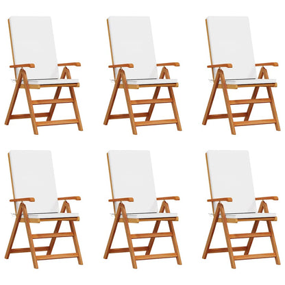 Sedia Da Giardino 6 Pcs Marrone E Bianco 57 X 71.5 X 104 Cm