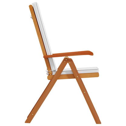 Sedia Da Giardino 6 Pcs Marrone E Bianco 57 X 71.5 X 104 Cm