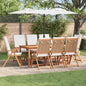 Sedia Da Giardino 8 Pcs Marrone E Bianco 57 X 71.5 X 104 Cm