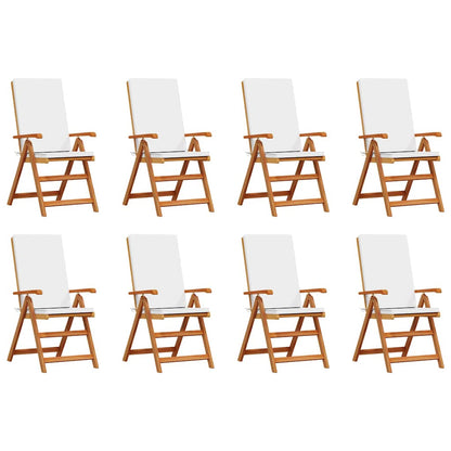 Sedia Da Giardino 8 Pcs Marrone E Bianco 57 X 71.5 X 104 Cm
