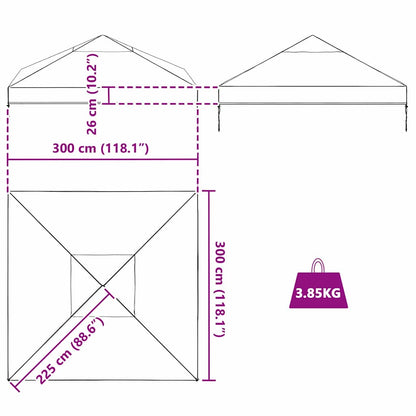 Sostituzione Copertura Gazebo 300 X 300 X 26 Cm Trasparente Pvc