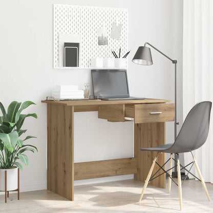 Scrivania Bianca 100X50X76 Cm In Legno Multistrato