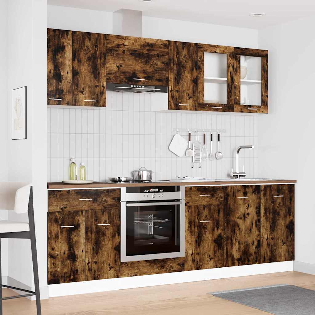 Set Armadi Da Cucina 8 Pz Lyon In Legno Multistrato