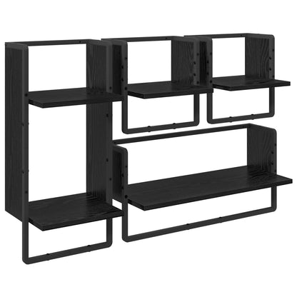 Set Mensole Da Parete 4 Pcs 65 X 25 X 30 Cm