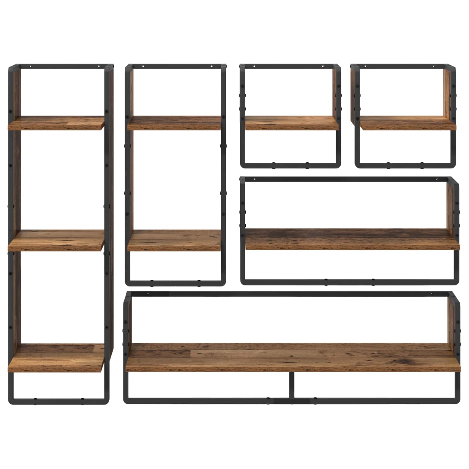 Set Mensole Da Parete 6 Pz 100 X 25 X 30 Cm