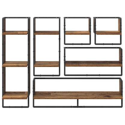 Set Mensole Da Parete 6 Pz 100 X 25 X 30 Cm