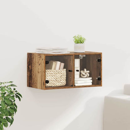 Mobile A Muro Con Ante In Vetro 68,5X37X35 Cm