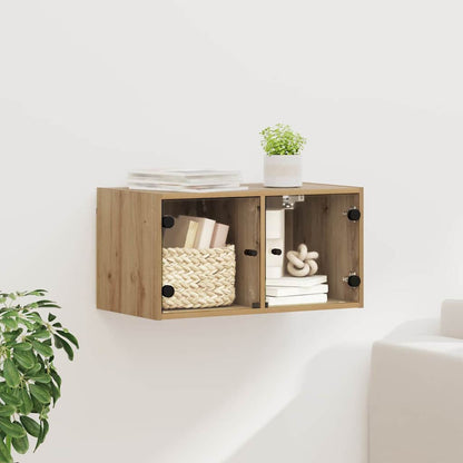 Mobile A Muro Con Ante In Vetro 68,5X37X35 Cm