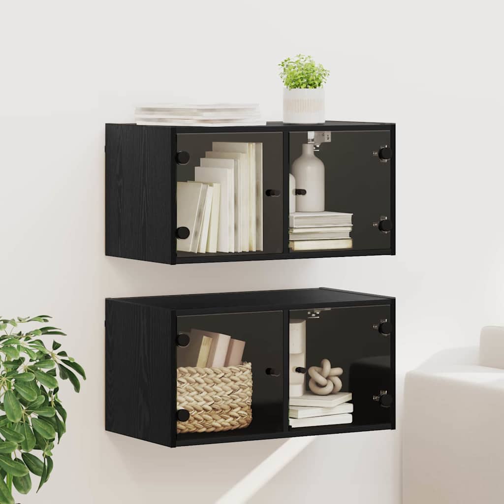 Mobile A Muro Con Ante In Vetro 68,5X37X35 Cm
