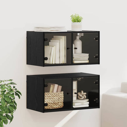 Mobile A Muro Con Ante In Vetro 68,5X37X35 Cm