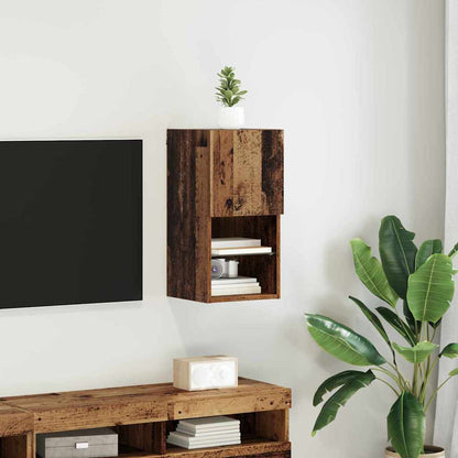Mobili Tv Con Luci Led 2 Pz 30,5X30X102 Cm