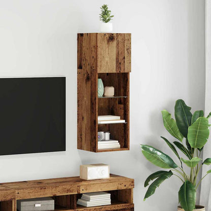 Mobili Tv Con Luci Led 2 Pz 30,5X30X102 Cm