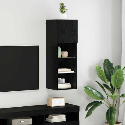 Mobili Tv Con Luci Led 2 Pz 30,5X30X102 Cm
