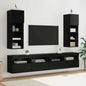 Mobili Tv Con Luci Led 2 Pz 30,5X30X102 Cm