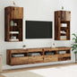 Mobili Tv Con Luci Led 2 Pz 30,5X30X102 Cm