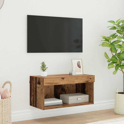 Mobili Porta Tv Con Luci Led 2 Pz Bianchi 80X30X30 Cm