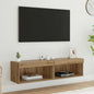 Mobili Porta Tv Con Luci Led 2 Pz Bianchi 80X30X30 Cm