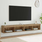 Mobili Porta Tv Con Luci Led 2 Pz Bianchi 80X30X30 Cm