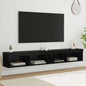 Mobili Porta Tv Con Luci Led 2 Pz Bianchi 80X30X30 Cm