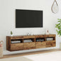Mobile Tv A Parete Con Luci Led 60X30X40 Cm
