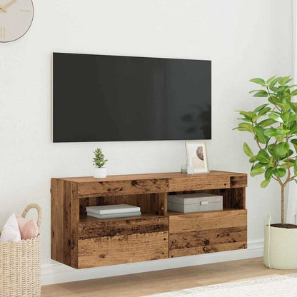 Mobile Tv A Parete Con Luci Led 60X30X40 Cm