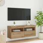 Mobile Tv A Parete Con Luci Led 60X30X40 Cm