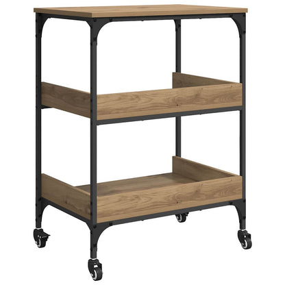 Carrello Da Cucina Rovere Artigianale 60 X 41 X 80.5 Cm
