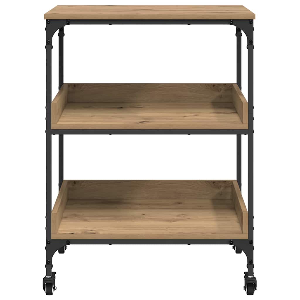 Carrello Da Cucina Rovere Artigianale 60 X 41 X 80.5 Cm
