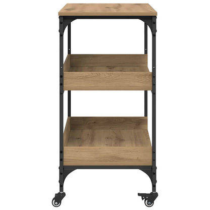 Carrello Da Cucina Rovere Artigianale 60 X 41 X 80.5 Cm