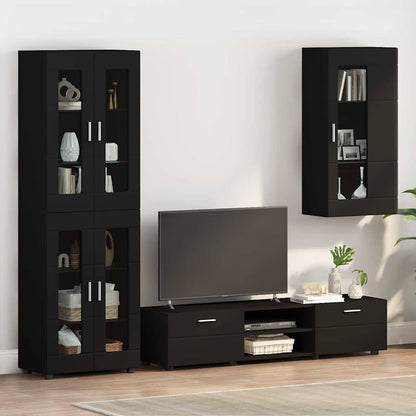 Credenza Florin 88,5 X 30,5 X 55,5 Cm Legno Multistrato Nero