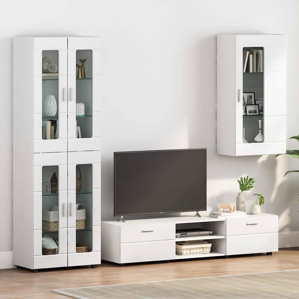 Credenza Con Porta Florin 88,5 X 30,5 X 73 Cm Bianco Lucido