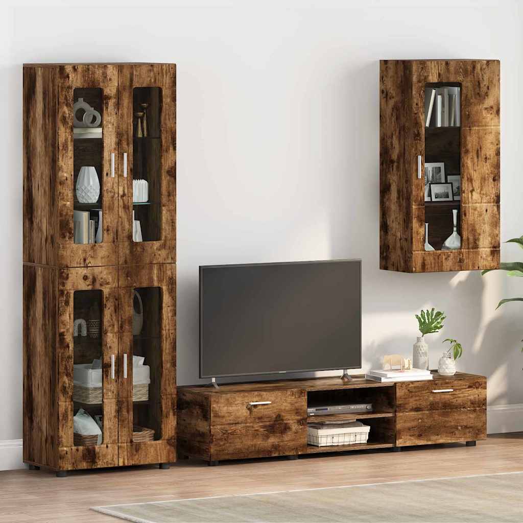 Credenza Con Porta Florin Rovere Fumé 88,5 X 30,5 X 55,5 Cm Quercia Affumicata