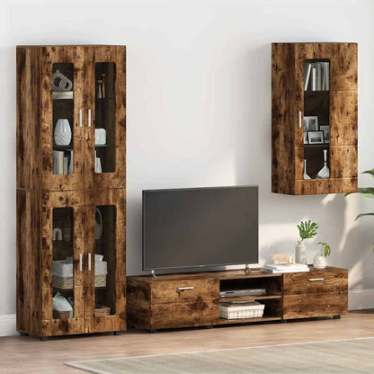 Credenza Con Porta Florin Rovere Fumé 88,5 X 30,5 X 55,5 Cm Quercia Affumicata
