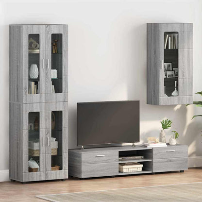 Credenza Con Porta Florin Grigio Sonoma 88,5 X 30,5 X 55,5 Cm Sonoma Grigia