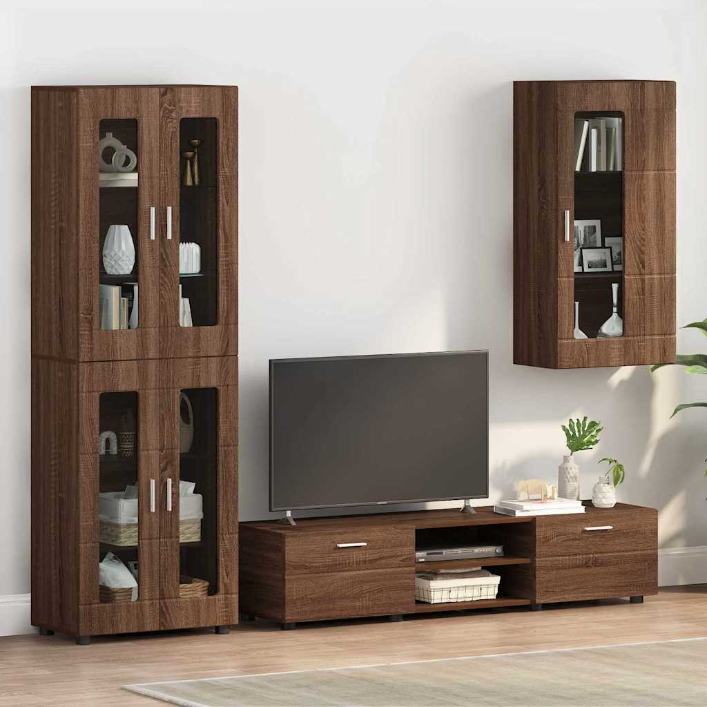 Credenza Con Porta Florin Rovere Marrone 88,5 X 30,5 X 55,5 Cm Quercia Marrone