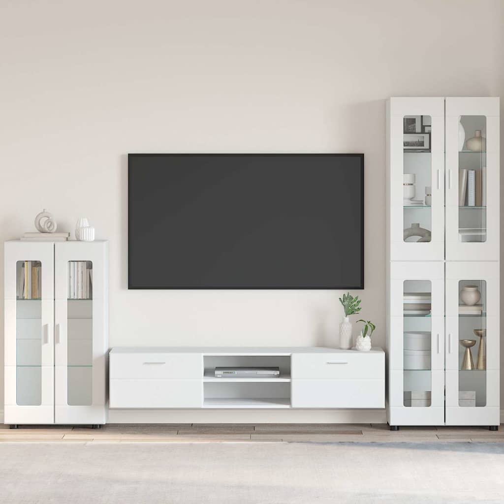 Credenza Florin 88,5 X 30,5 X 73 Cm Legno Multistrato Bianco