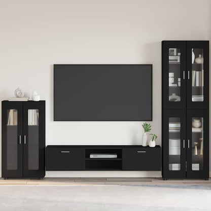 Credenza Florin 88,5 X 30,5 X 55,5 Cm Legno Multistrato Nero
