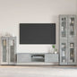 Set Mobile Tv Florin 3 Pcs Legno Multistrato Grigio Cemento