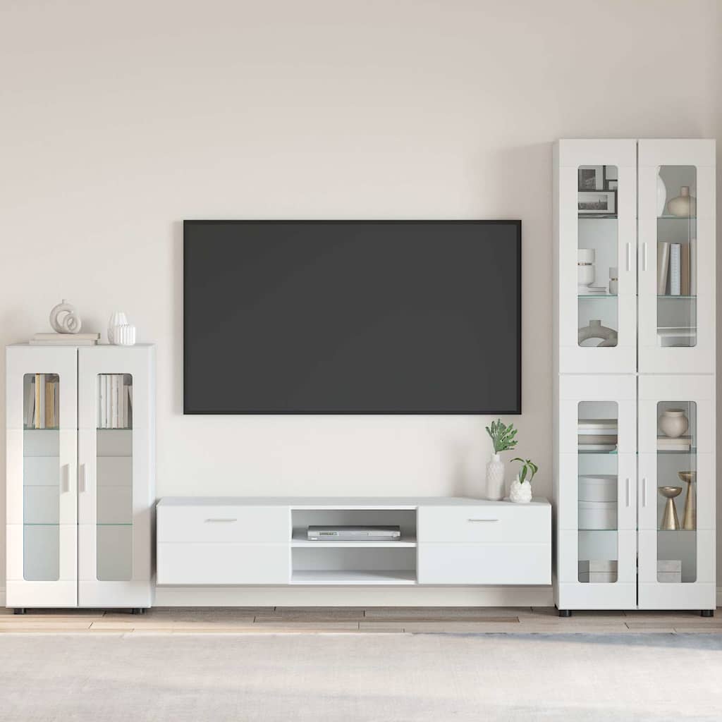 Credenza Con Porta Florin 88,5 X 30,5 X 73 Cm Bianco Lucido