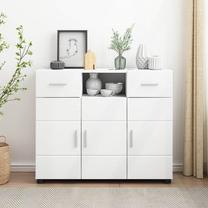 Credenza Florin 88,5 X 30,5 X 73 Cm Legno Multistrato Bianco
