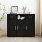 Credenza Florin 88,5 X 30,5 X 55,5 Cm Legno Multistrato Nero