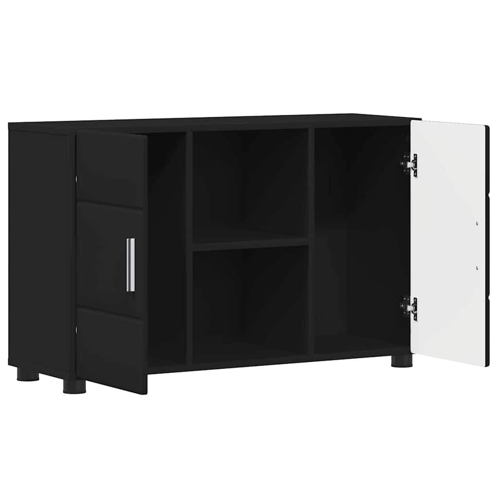 Credenza Florin 88,5 X 30,5 X 55,5 Cm Legno Multistrato Nero