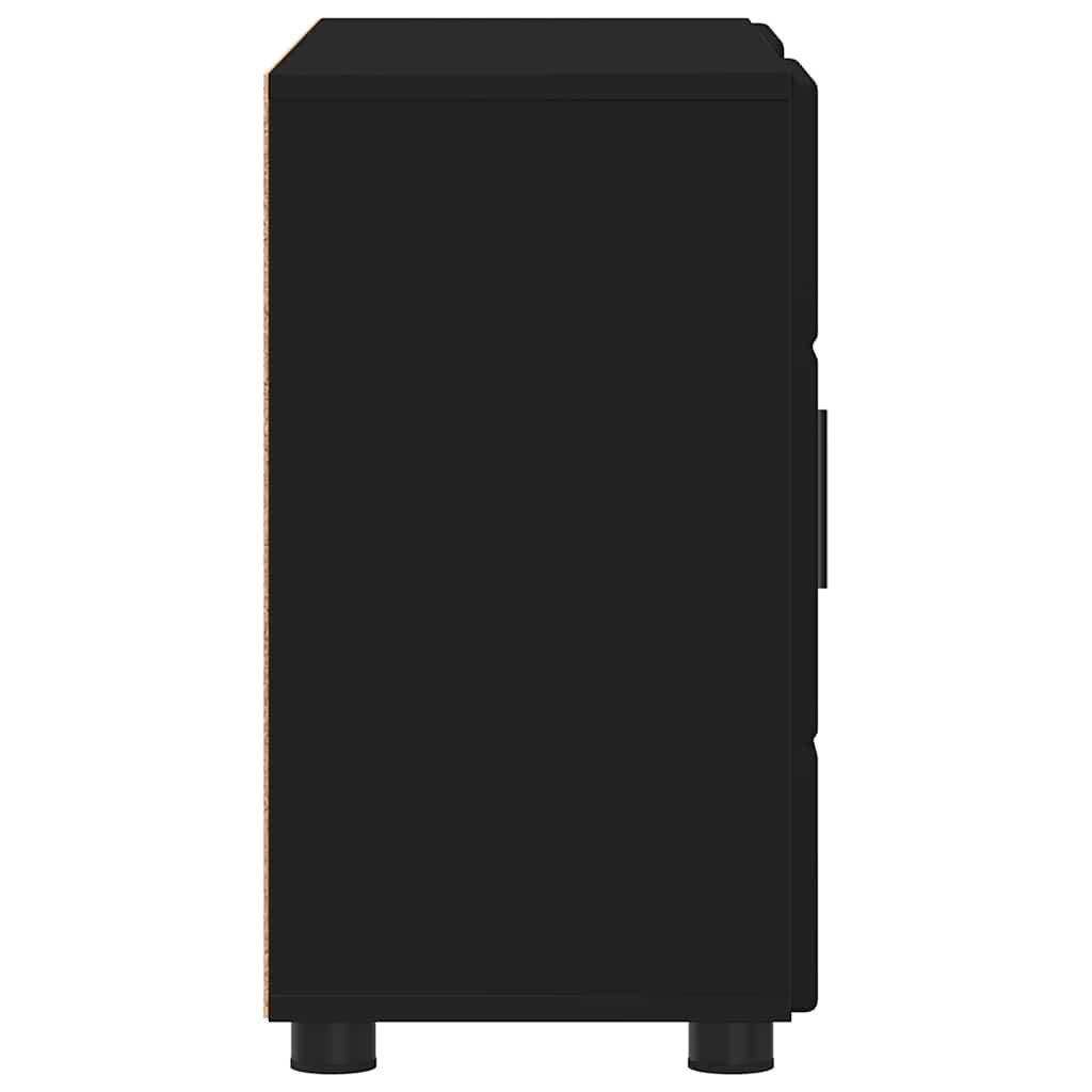 Credenza Florin 88,5 X 30,5 X 55,5 Cm Legno Multistrato Nero
