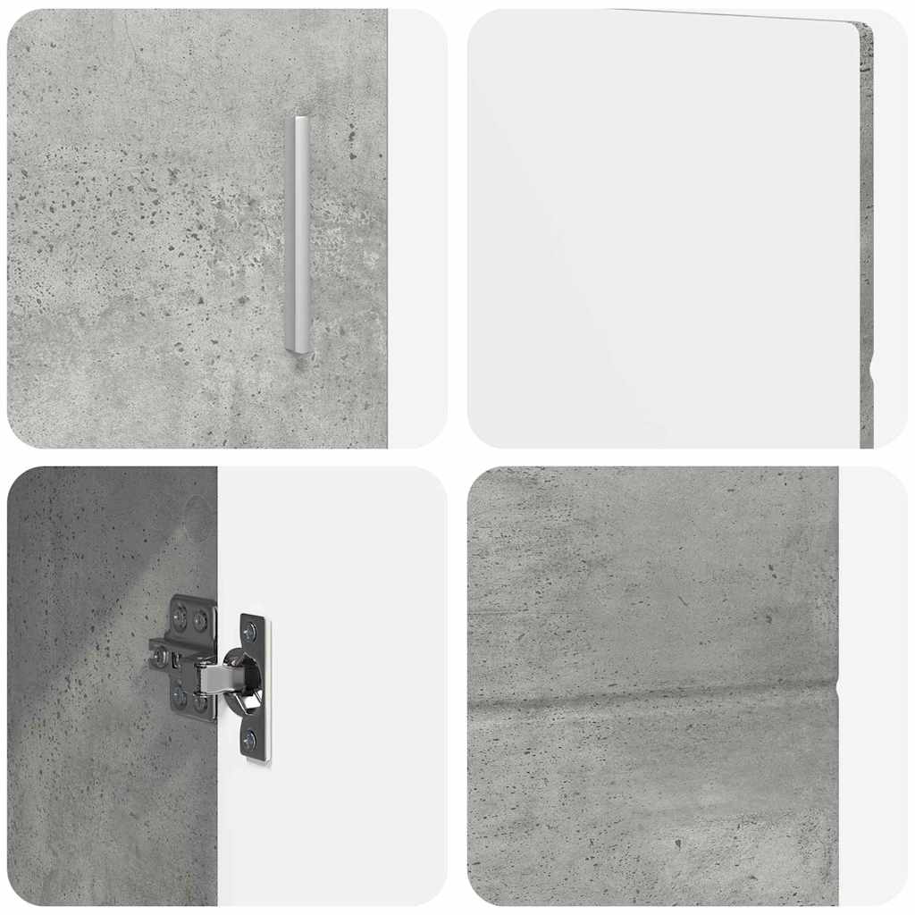 Credenza Con Porta Florin Grigio Cemento 88,5 X 30,5 X 55,5 Cm Rovere Sonoma