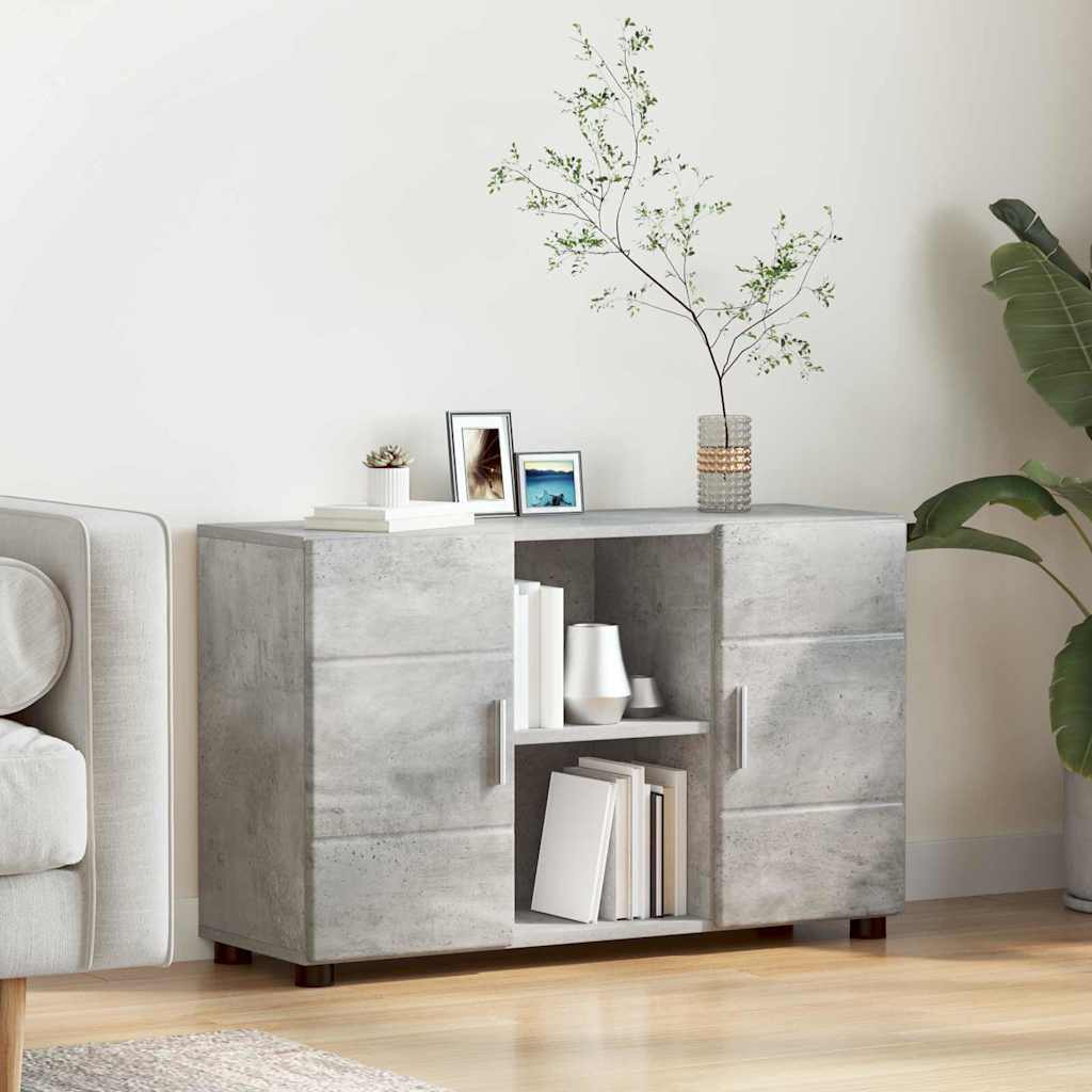 Credenza Con Porta Florin Grigio Cemento 88,5 X 30,5 X 55,5 Cm Rovere Sonoma
