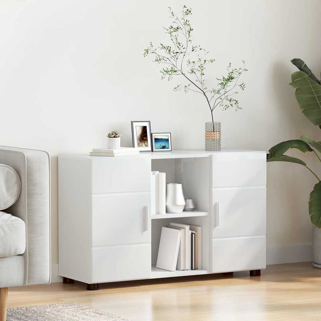 Credenza Con Porta Florin 88,5 X 30,5 X 73 Cm Bianco Lucido