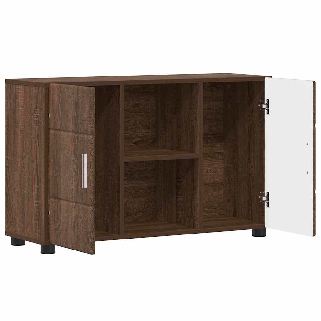 Credenza Con Porta Florin Rovere Marrone 88,5 X 30,5 X 55,5 Cm Quercia Marrone