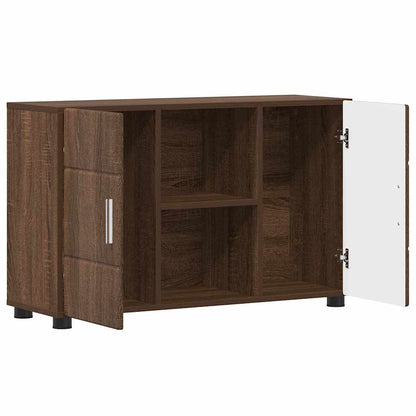 Credenza Con Porta Florin Rovere Marrone 88,5 X 30,5 X 55,5 Cm Quercia Marrone