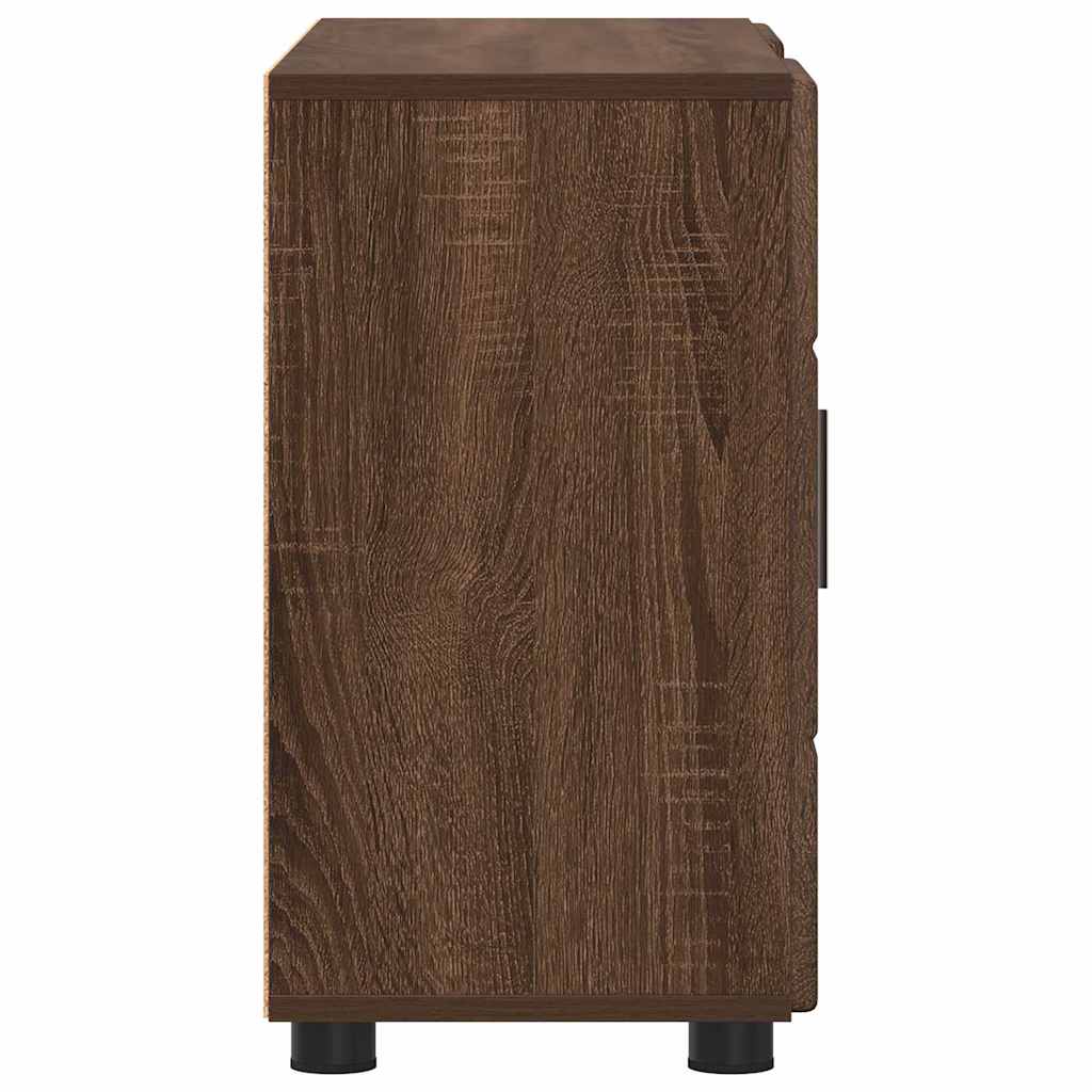 Credenza Con Porta Florin Rovere Marrone 88,5 X 30,5 X 55,5 Cm Quercia Marrone