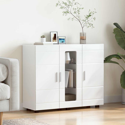 Credenza Con Porta Florin 88,5 X 30,5 X 73 Cm Bianco Lucido